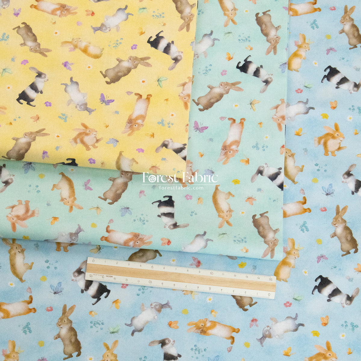 cotton - Big Hug Bunny rabbit fabric