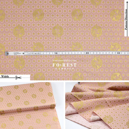 cotton - Crane with metallic fabric