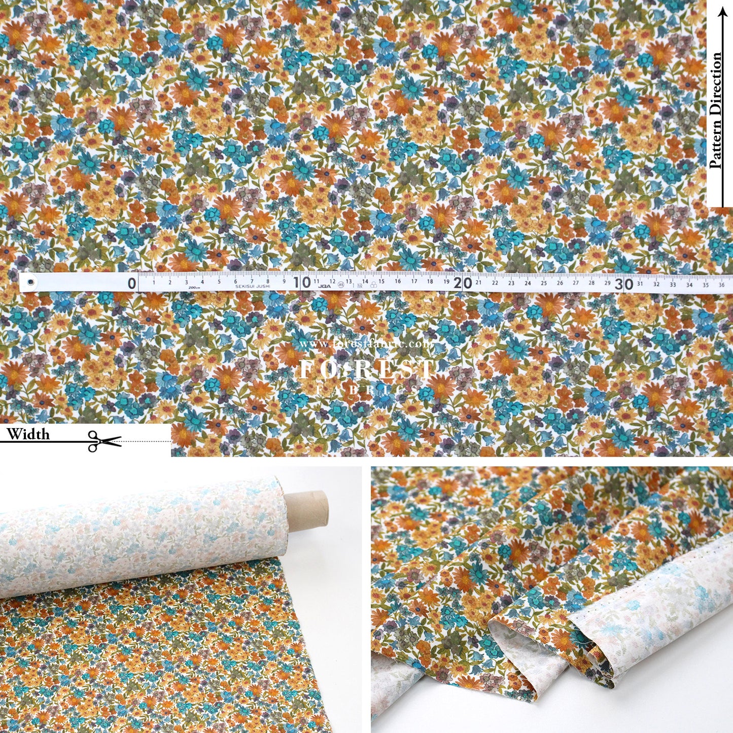Liberty of London (28w Corduroy Fabric) - Sandra Spring