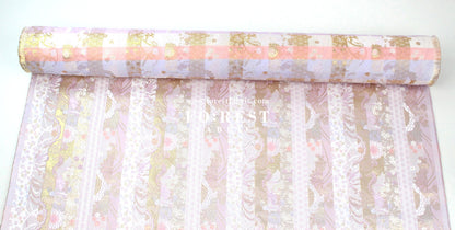 Gold Brocade - Sweet chrysanthemum flower fabric ICEPINK