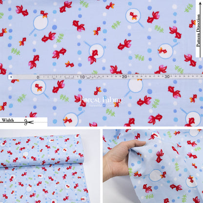 Double gauze - Goldfish scooping fabric