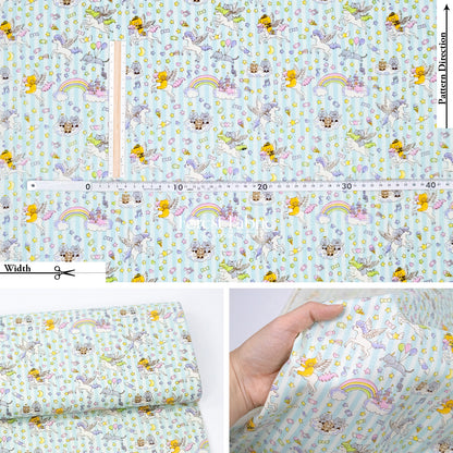 Canvas - Kittens & Unicorns fabric