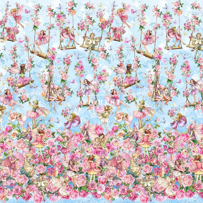 cotton - Spring Song Fairy fabric (Single Border)