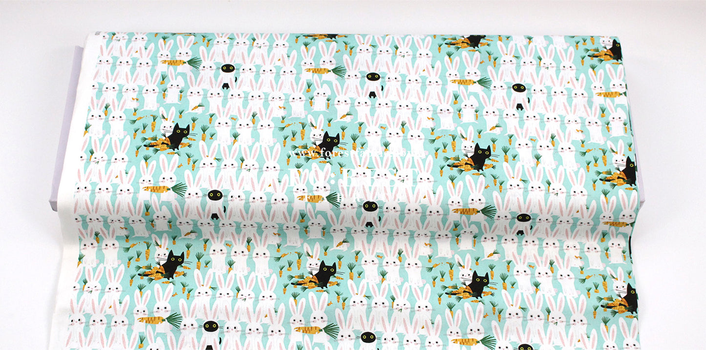 cotton - Cat and Rabbit fabric