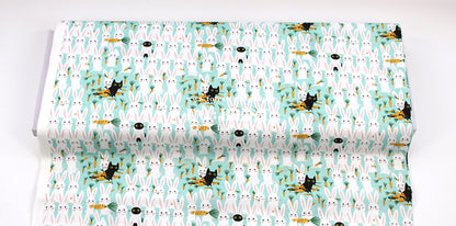 cotton - Cat and Rabbit fabric