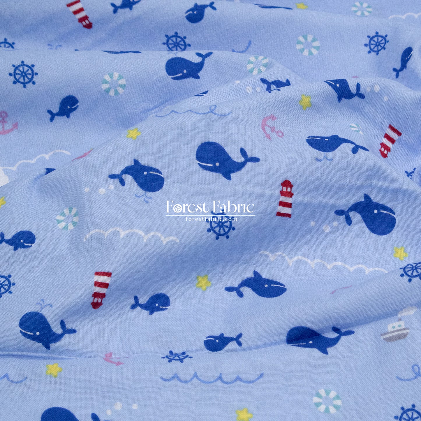 Double gauze - Whale Adventure  fabric