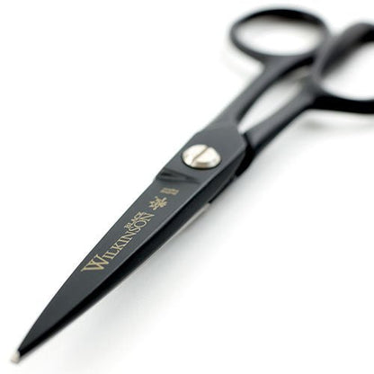 8" WILKINSON BLack Leather Shears Scissors 黑皮革剪刀 - FO:REST Fabric 布恩堂Liberty fabrictana lawnjapanese fabricykk zipper