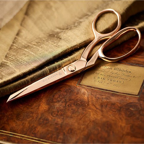 8” WILKINSON Rose Gold Plated Fabric Shears Scissors 剪刀 - FO:REST Fabric 布恩堂Liberty fabrictana lawnjapanese fabricykk zipper