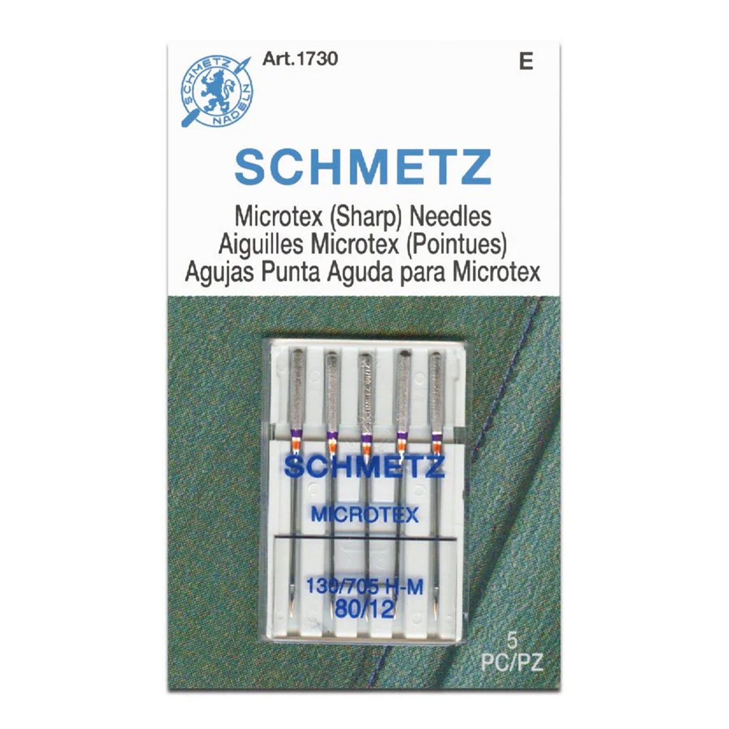 Schmetz Microtex (Sharp) Needles 鋒利家用車針