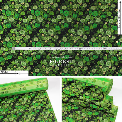 Gold Brocade - chrysanthemum fabric