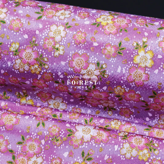 Ichikoshi crepe -  Sakura fabric 2