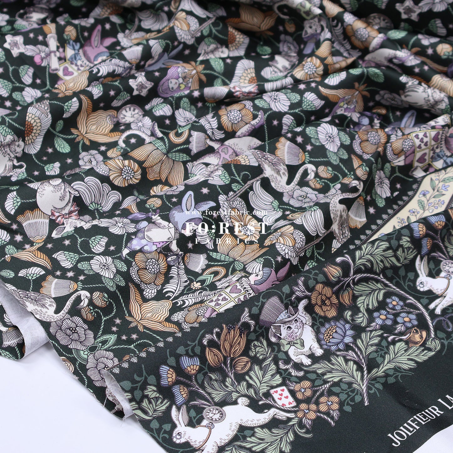 Satin Super Cotton - JoliFleur Poisonberry Thief fabric