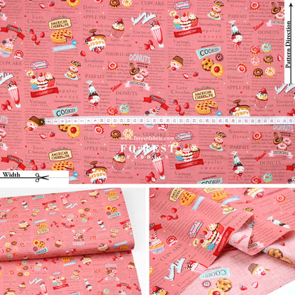 cotton - Sweets Recipe fabric