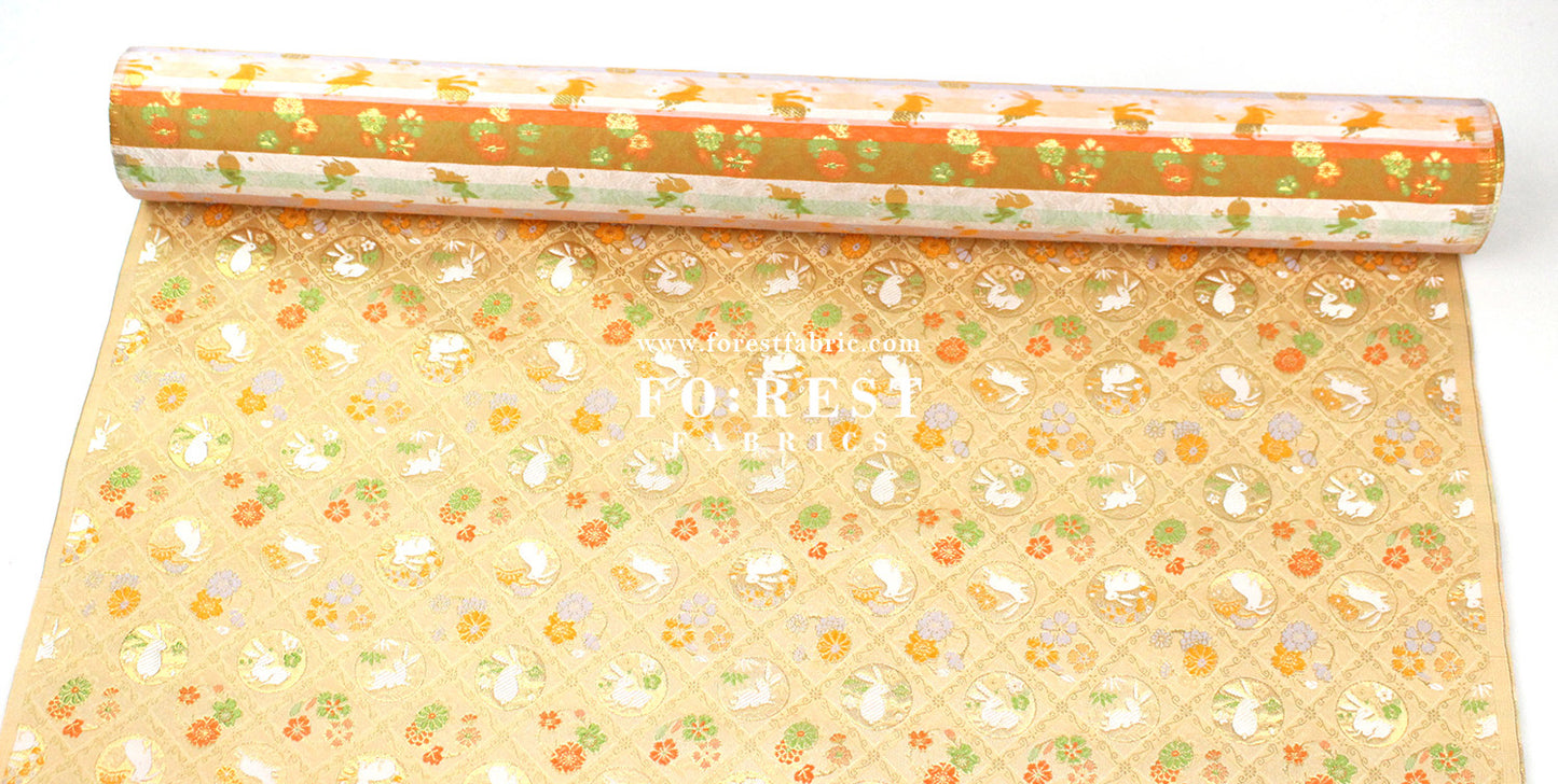 Gold Brocade - Rabbit dance fabric