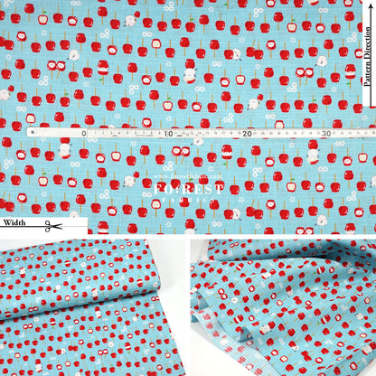 Dobby - Apple Candy Shima-enaga fabric