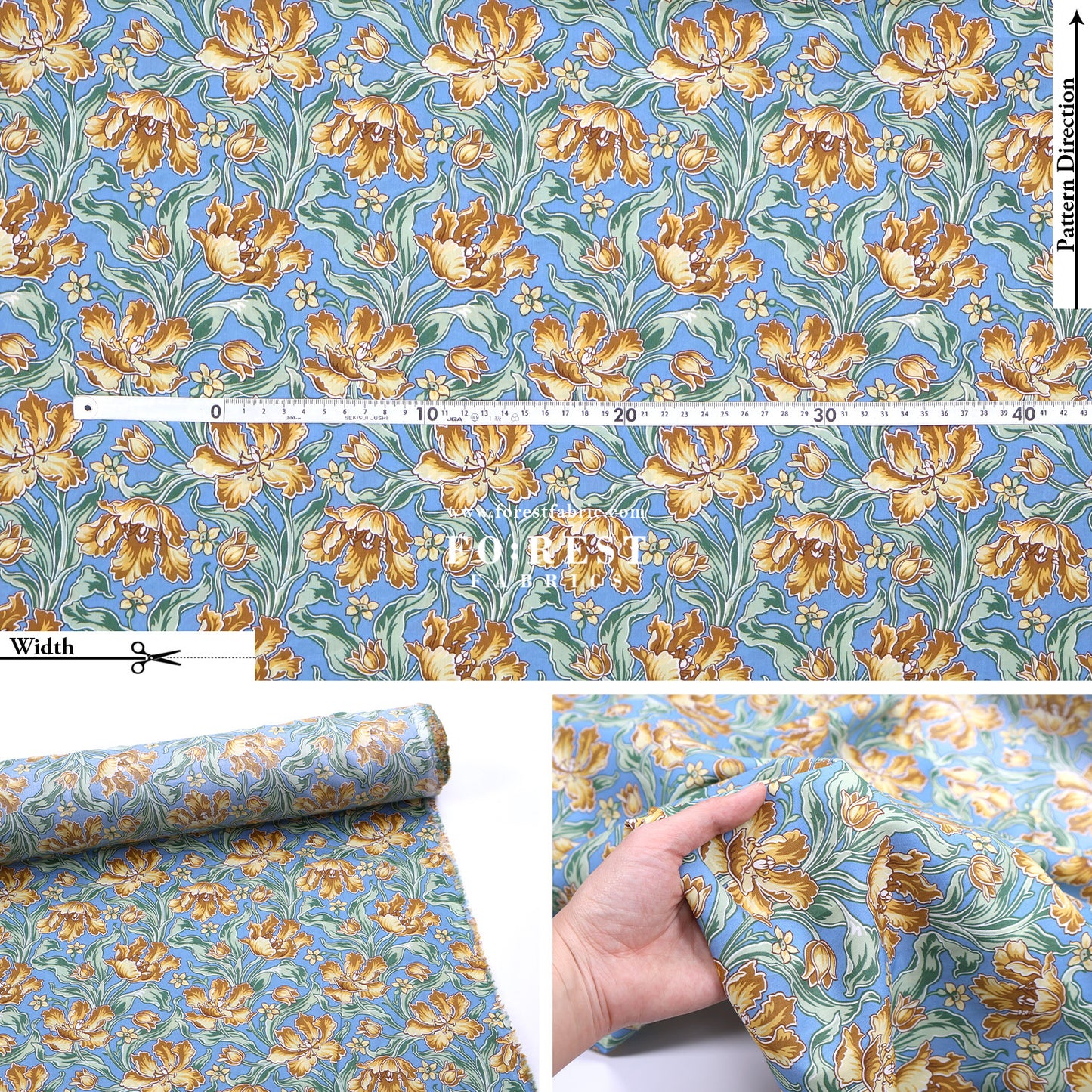 Liberty of London (Tana Lawn™ Cotton Fabric) - Archive Tulips