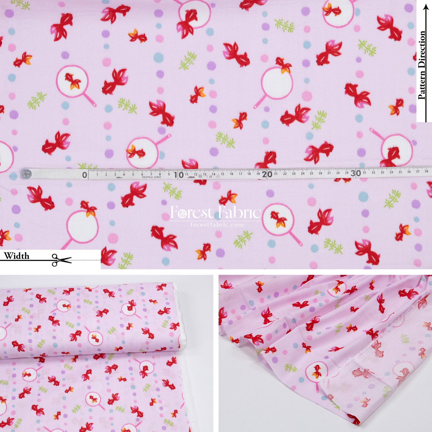 Double gauze - Goldfish scooping fabric