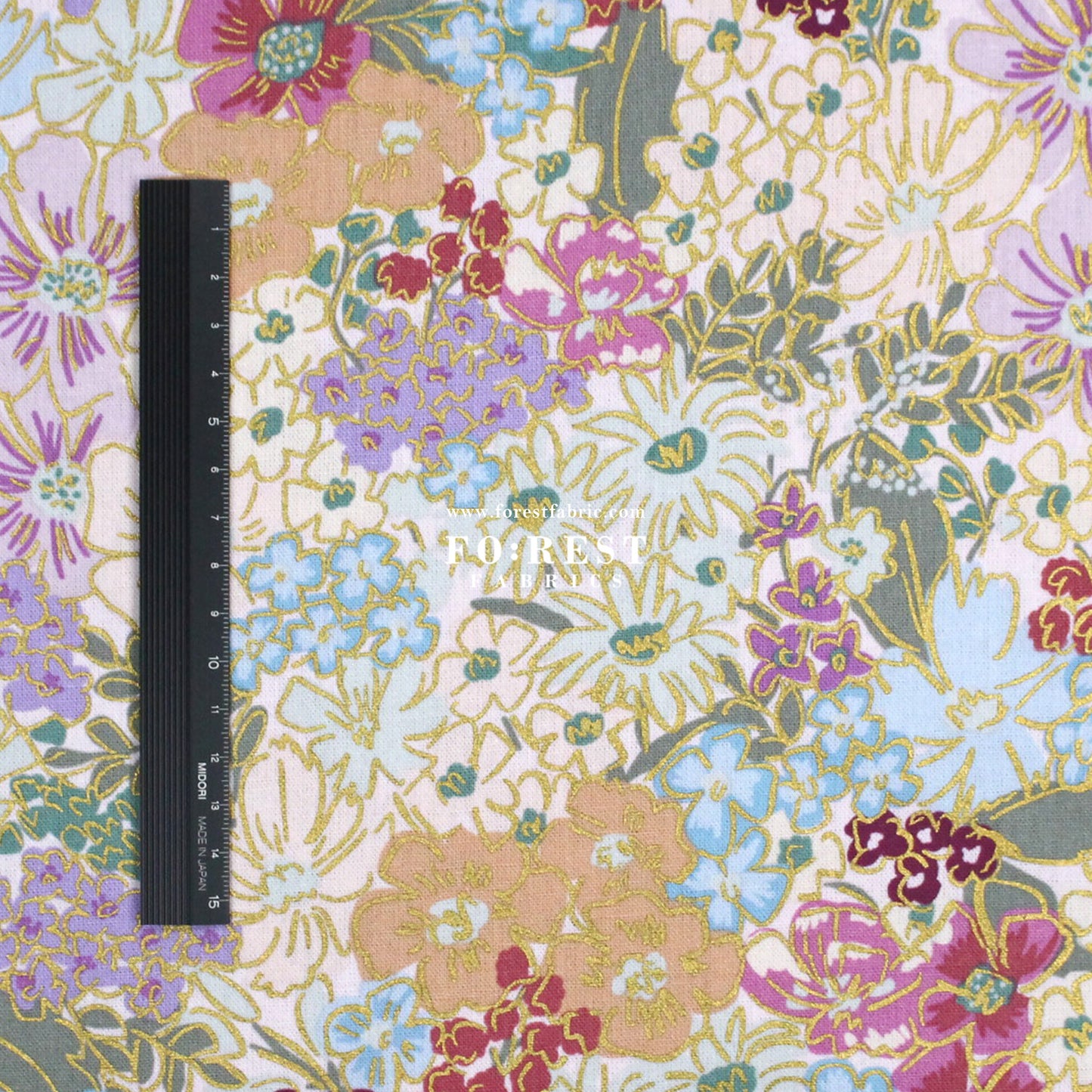 cotton Linen Canvas - Mimi Metallic fabric