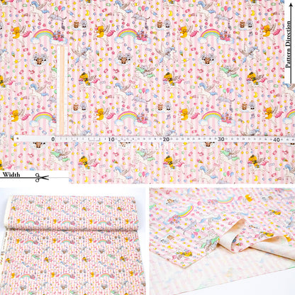 Canvas - Kittens & Unicorns fabric