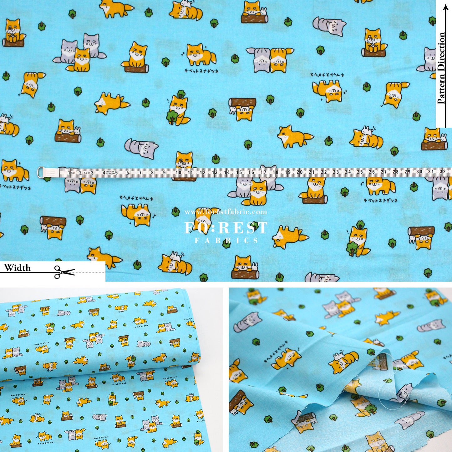 cotton - Fox fabric