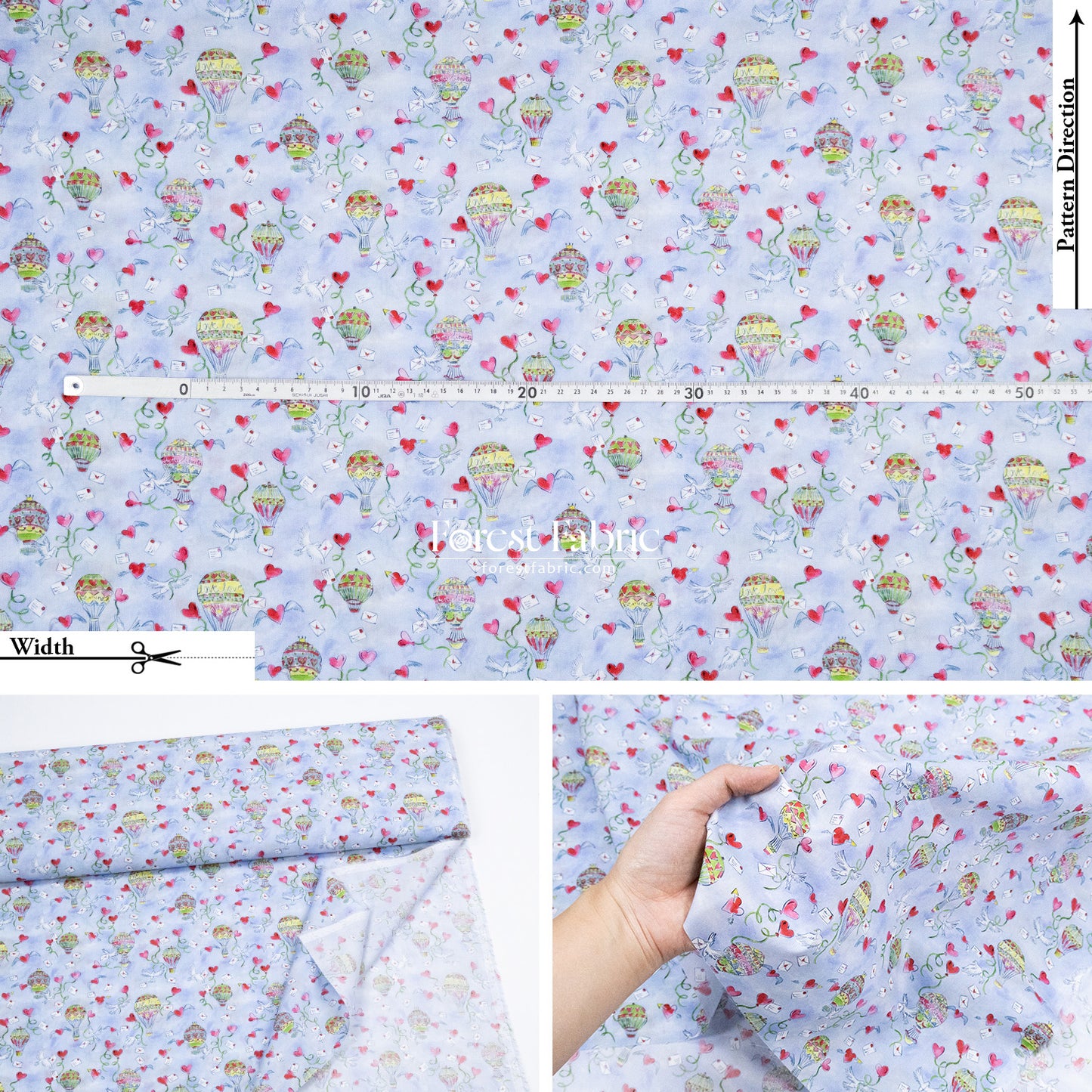 Liberty of London (Cotton Tana Lawn Fabric) - Love in the air