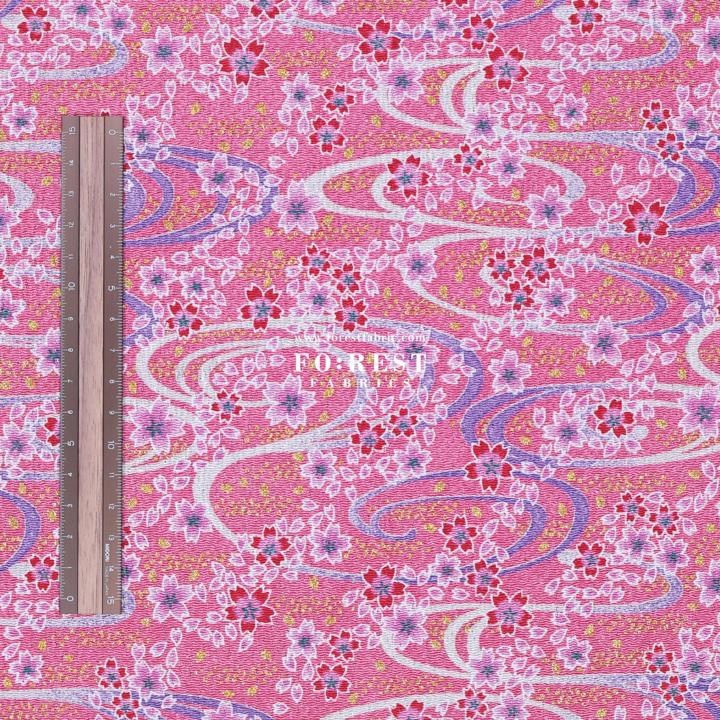 Ichikoshi crepe -  Sakura fabric 4