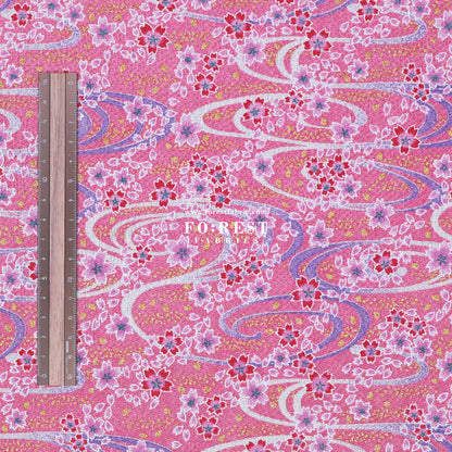Ichikoshi crepe -  Sakura fabric 4