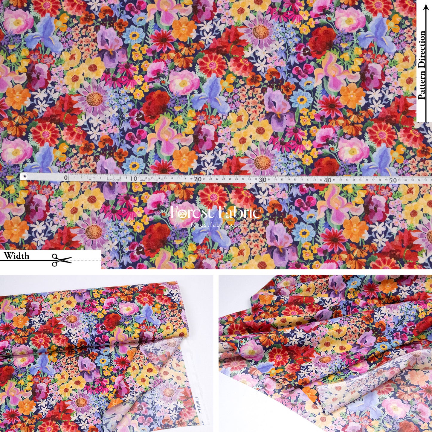 Liberty of London (Cotton Tana Lawn Fabric) - Morris Meadow
