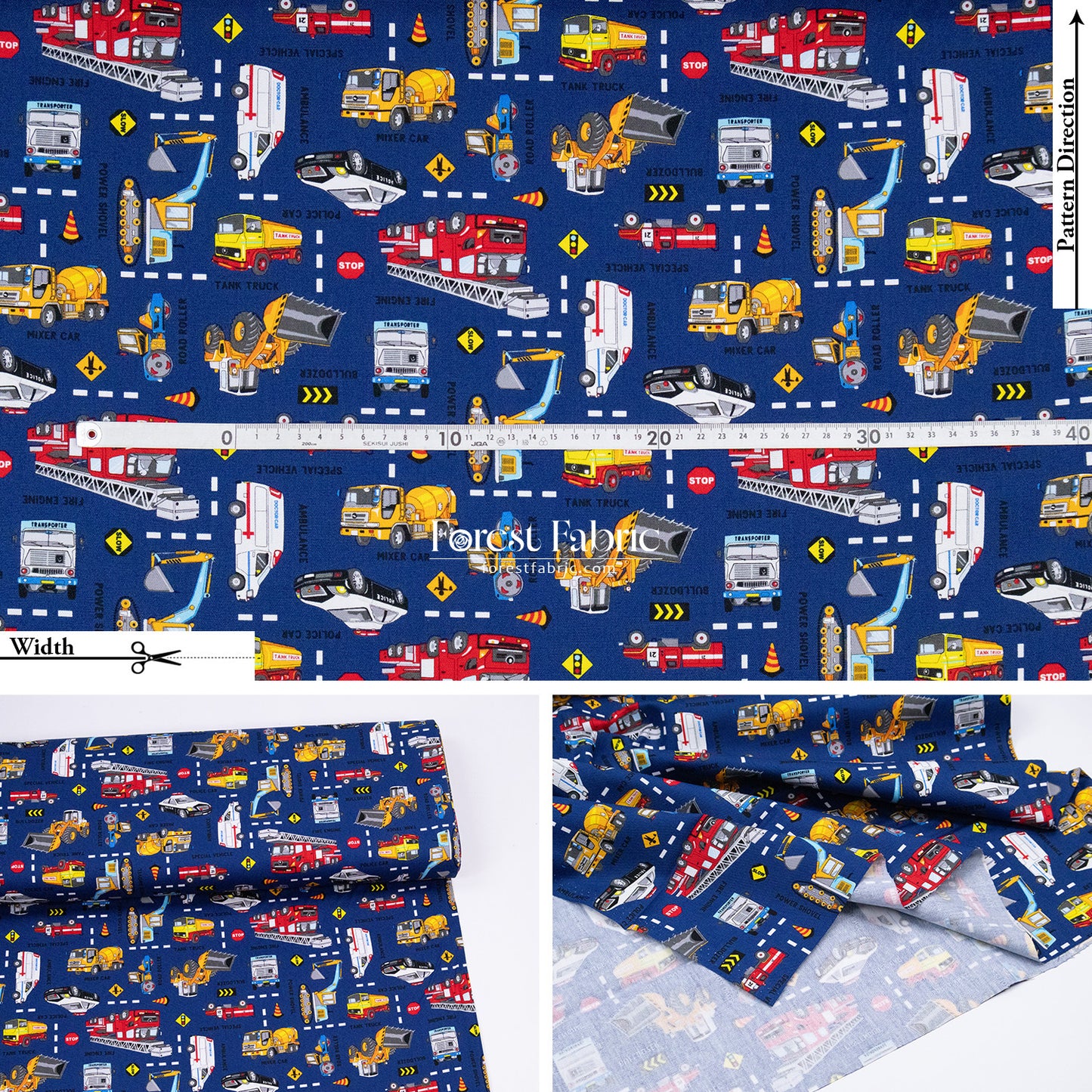 oxford - Rescue & Construction Vehicles fabric