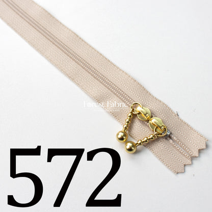 YKK 40cm Double-sided Zipper Golden