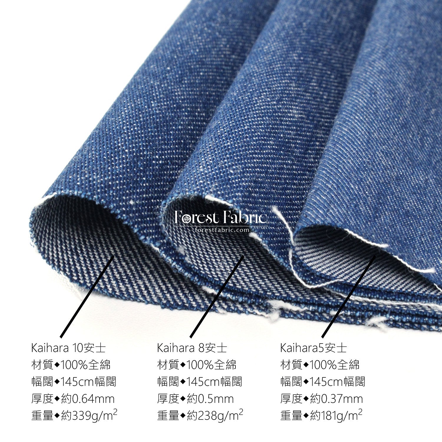 8oz Denim fabric 牛仔布 - FO:REST Fabric 布恩堂Liberty fabrictana lawnjapanese fabricykk zipper