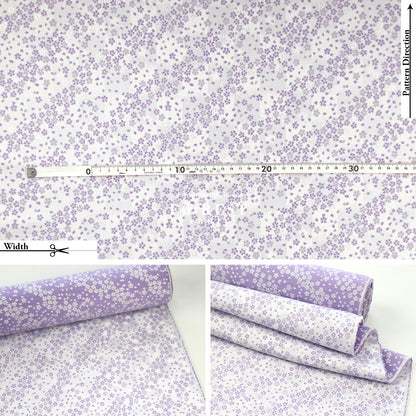 Gold Brocade - Little Sakura fabric Pink Purple