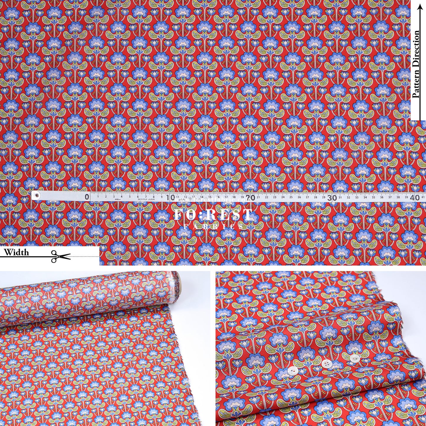 Liberty of London (Tana Lawn™ Cotton Fabric) - Peacock Posy