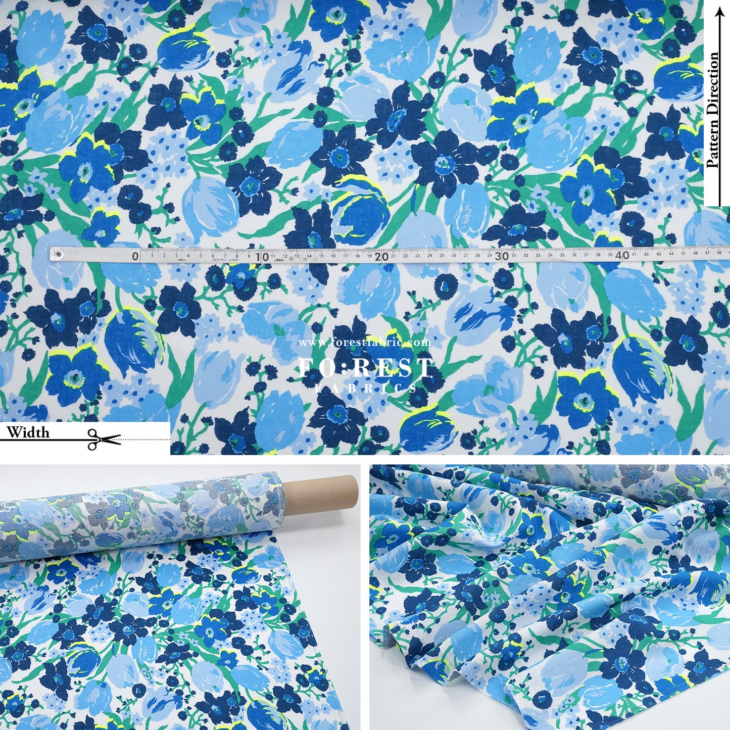 Liberty of London (Augusta Linen Fabric) - Mariana's Bouquet