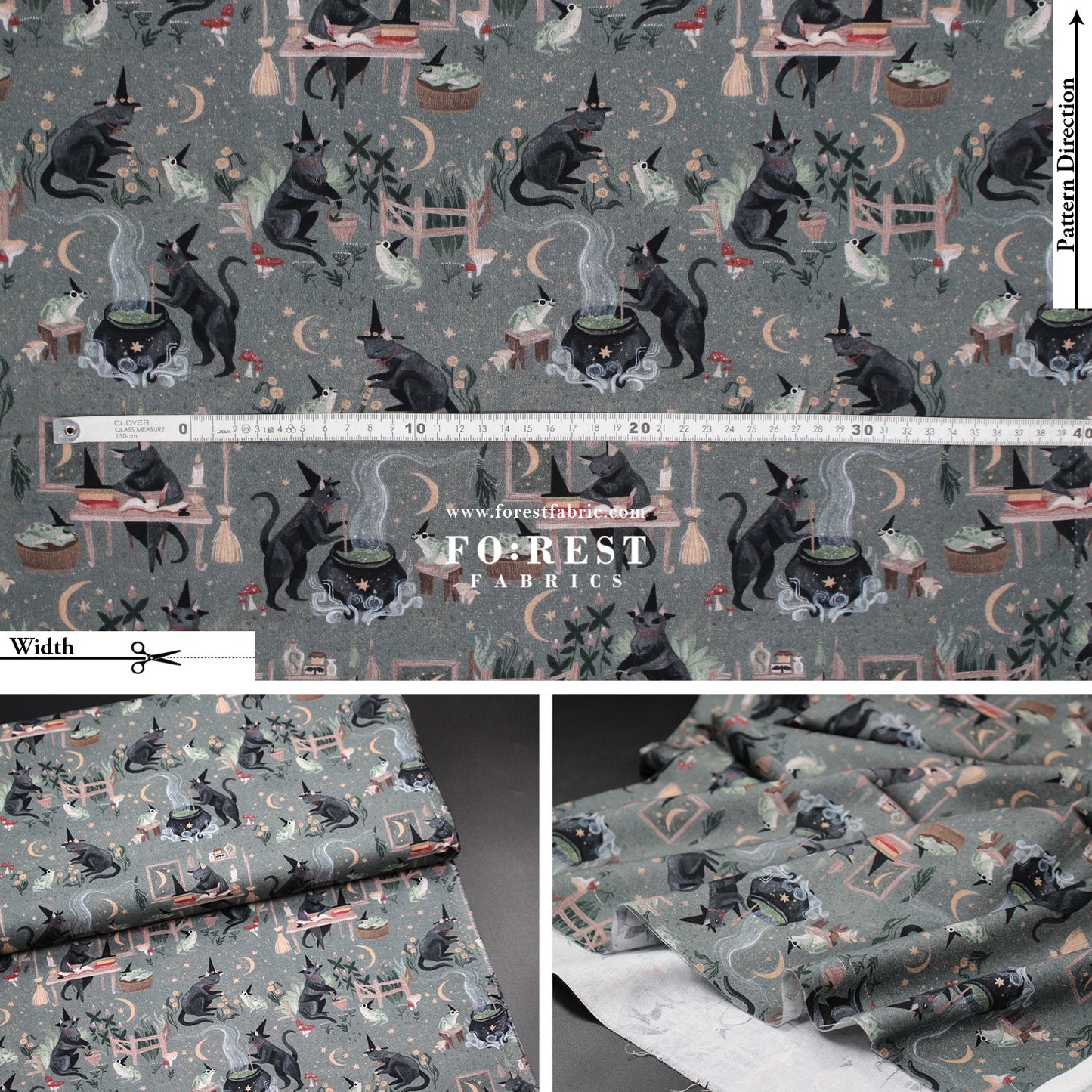 cotton - Goblincore Cats fabric