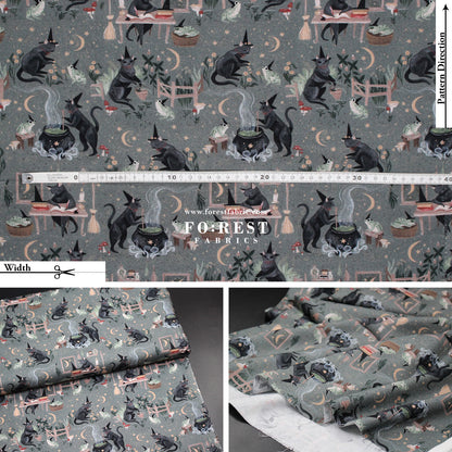 cotton - Goblincore Cats fabric