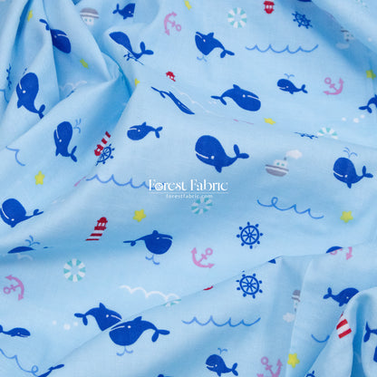 Double gauze - Whale Adventure  fabric