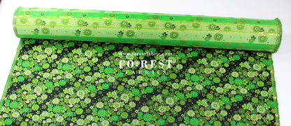 Gold Brocade - chrysanthemum fabric