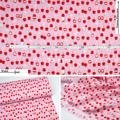 Dobby - Apple Candy Shima-enaga fabric