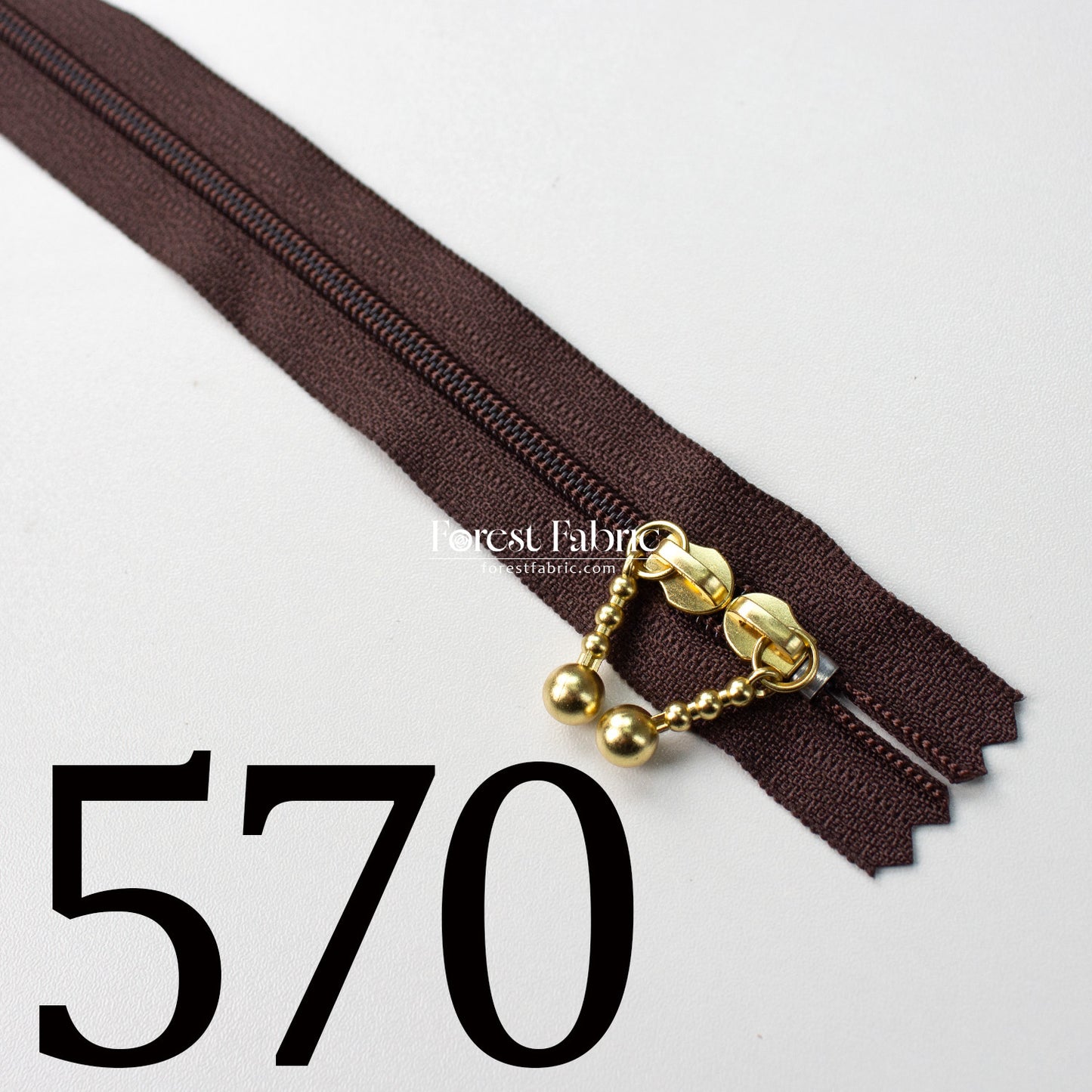 YKK 40cm Double-sided Zipper Golden