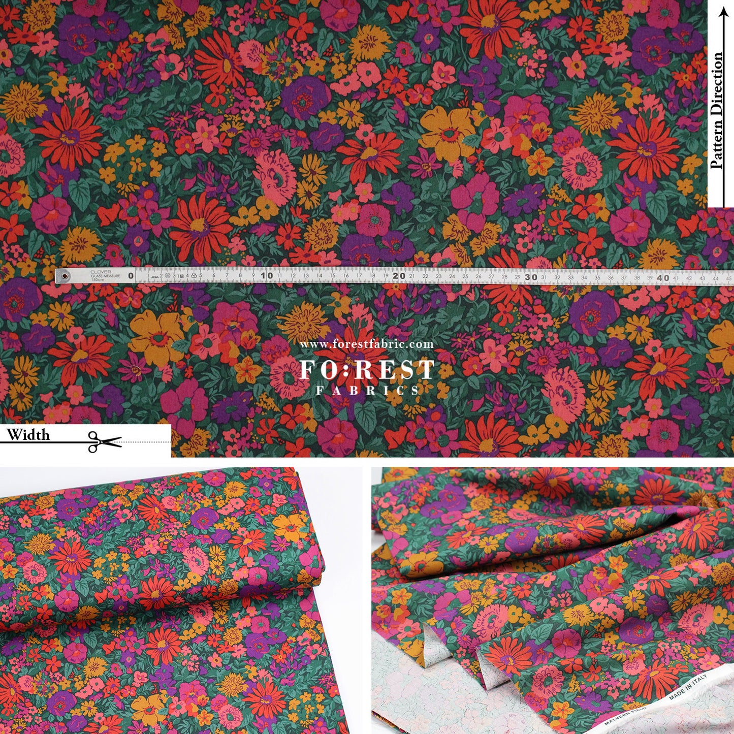 Quilting Liberty - Malvern Field 275cm Wide Width fabric