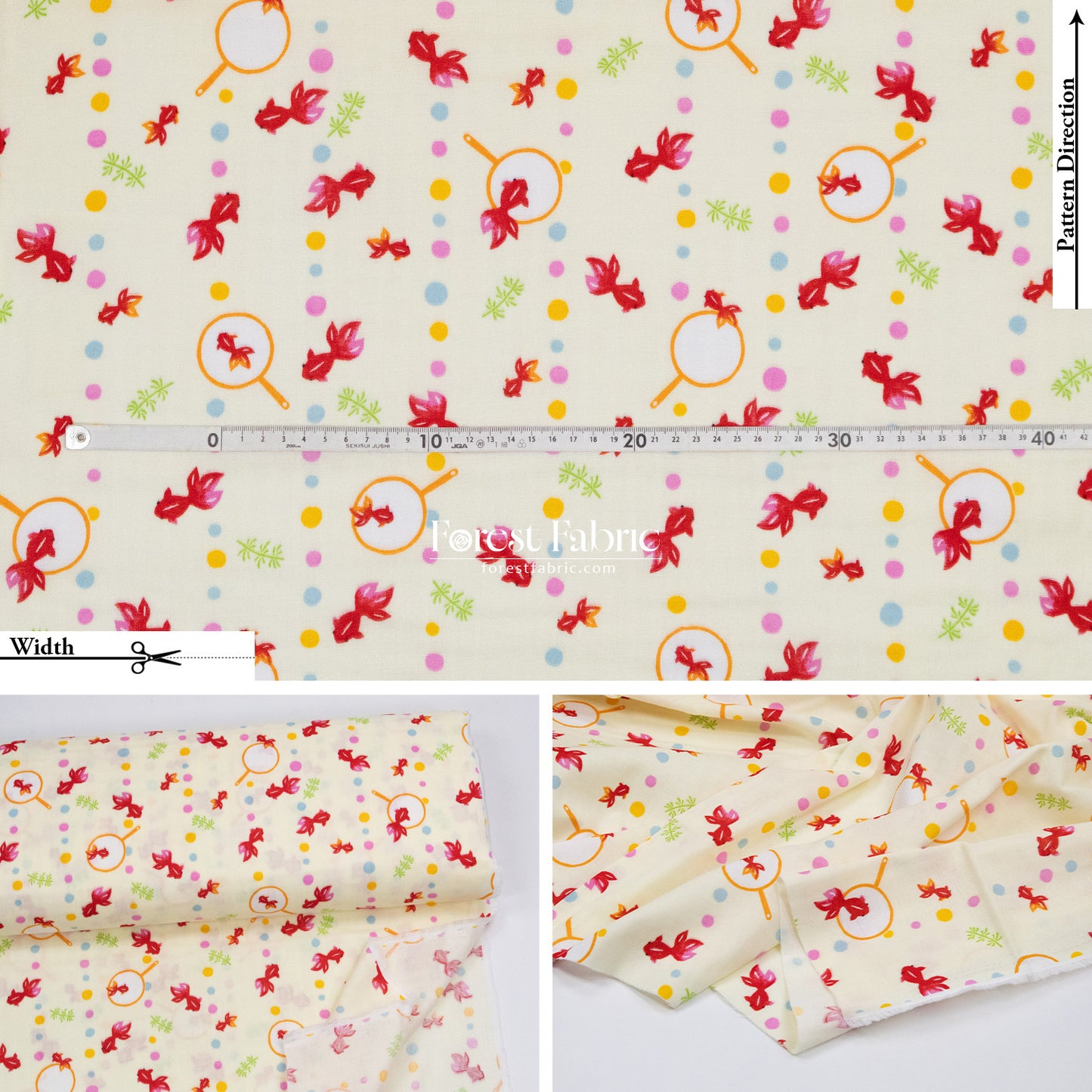 Double gauze - Goldfish scooping fabric