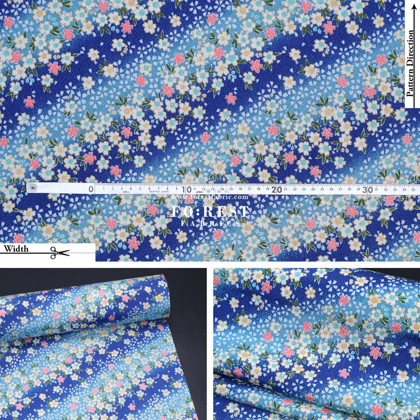 Ichikoshi crepe -  Sakura fabric 6