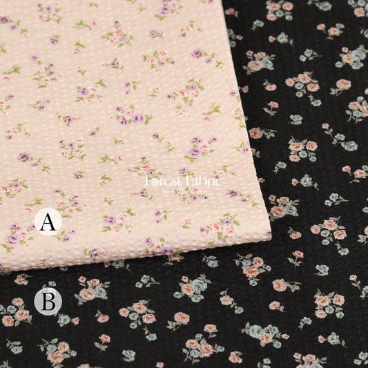 Seersucker cotton  - Little Rose fabric 泡泡棉