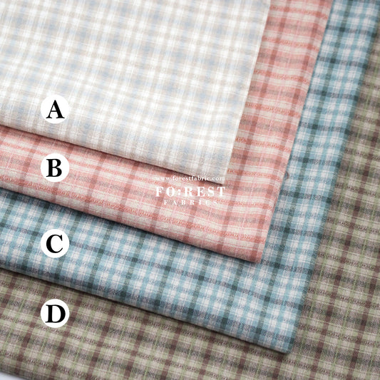 Yarn dyed cotton - Grid fabric