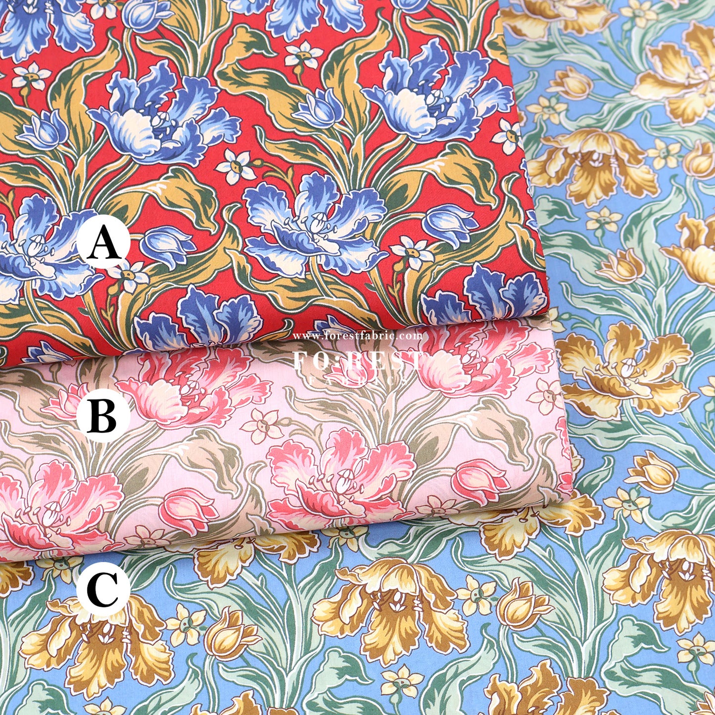 Liberty of London (Tana Lawn™ Cotton Fabric) - Archive Tulips