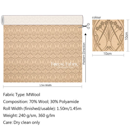 Liberty of London (wool Fabric) - Nouveau Ianthe MWool