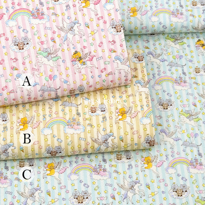 Canvas - Kittens & Unicorns fabric
