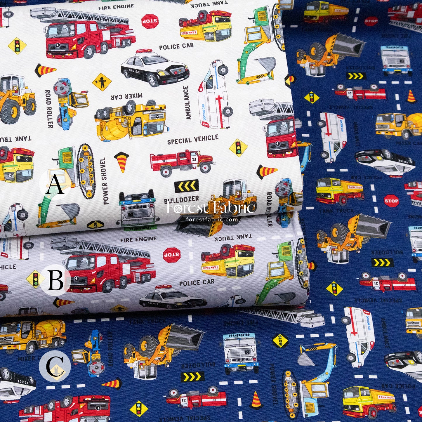 oxford - Rescue & Construction Vehicles fabric