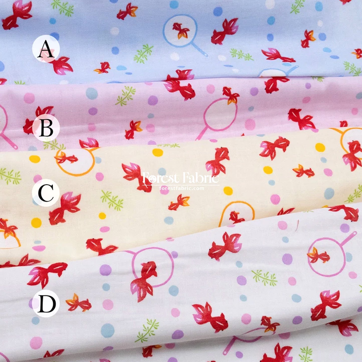 Double gauze - Goldfish scooping fabric